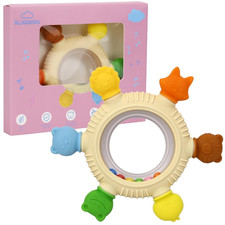 Baby Teething Toys for 0-6 Months,Babies Rattle Teether Sensory Toy for Baby