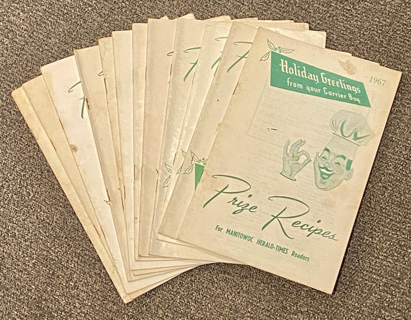Manitowoc Herald-Times Prize Recipes Holiday Greetings Booklets 1954-1967 Lot