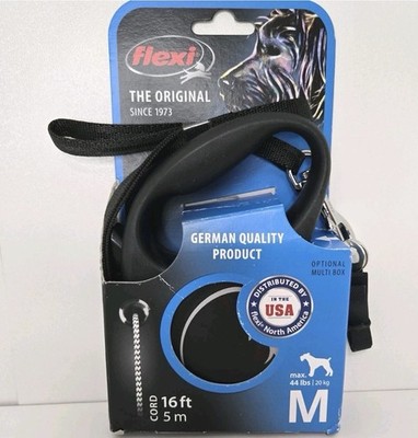 Flexi Black Retractable Leash-16 Ft For Medium Dogs Up To 44 Lbs-New In Box