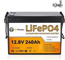 12V Solar Battery Lithium LiFePO4 240Ah Battery 100A BMS for RV Solar ..