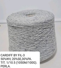 Filato yarn stock lot rocche CARDIFF BY FIL-3 TWEED LANA/SETA  600 g.