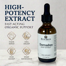 Organic Sleep Tincture Potent Liquid Extract Herbal Supplement Drops - Dormadren