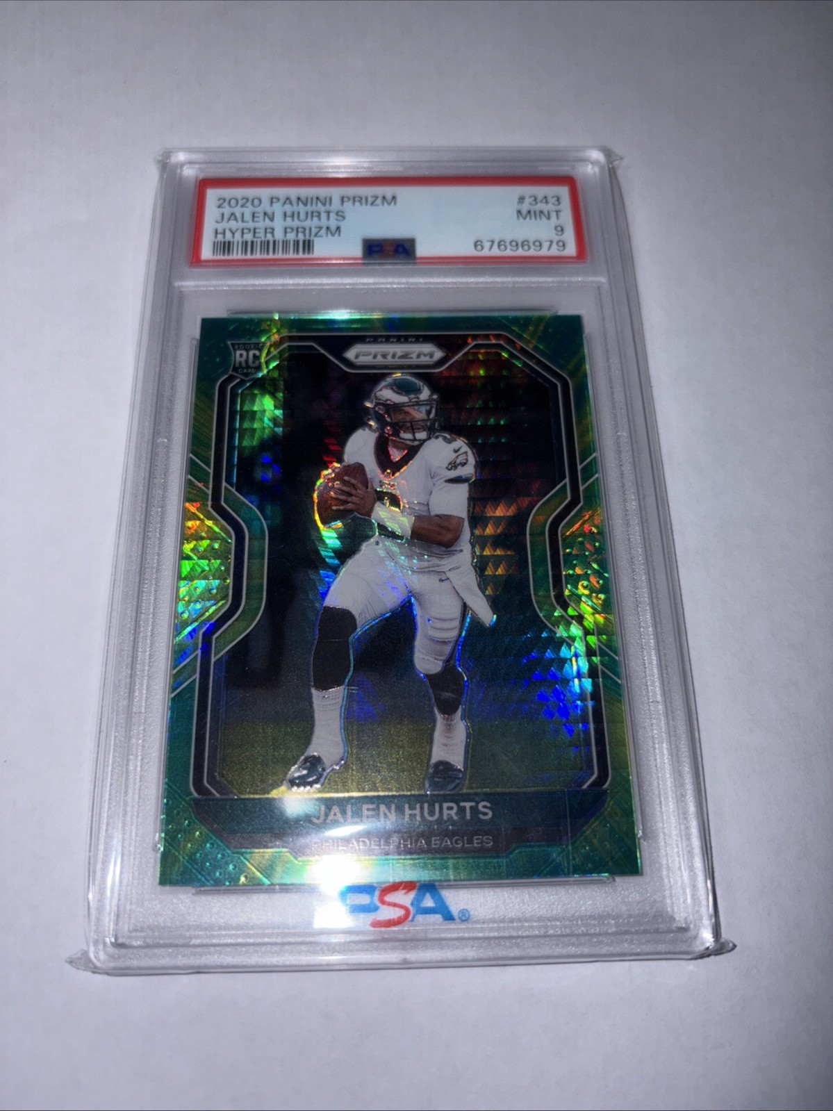 2020 Panini Prizm - Rookie Jalen Hurts #343 Hyper Prizm /175 (RC)