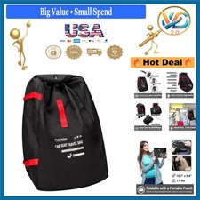 Karfast Universal Car Seat Travel Bag Backpack for Airplane Black