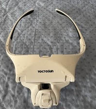 YOCTOSUN Headband Magnifier w/ LED Light, Interchangeable Lenses, Case