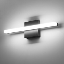 Combuh LED Bathroom Light Fixtures over Mirror, 16 Inch 9W Black Vanity Light Ba