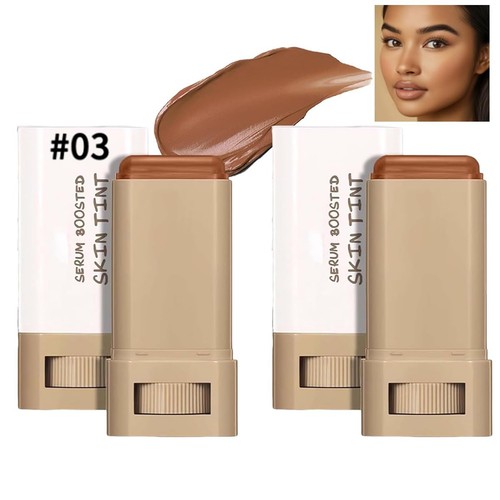 2 Pcs Foundation Stick Beauty Balm Serum Boosted Skin Tint, 2025 New Makeup T...