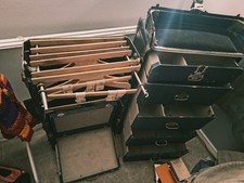 Vintage Antique Gibraltarized Hartmann Steamer Trunk Wardrobe