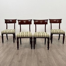 Antique 19th Century Regency Set Of 4 Mahogany Dining Chairs ( REF AF-5206 )