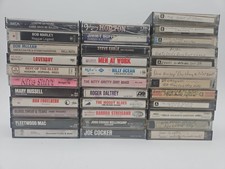 Vintage Cassette Tape Lot of 34 Mixed Genre Rock/Country