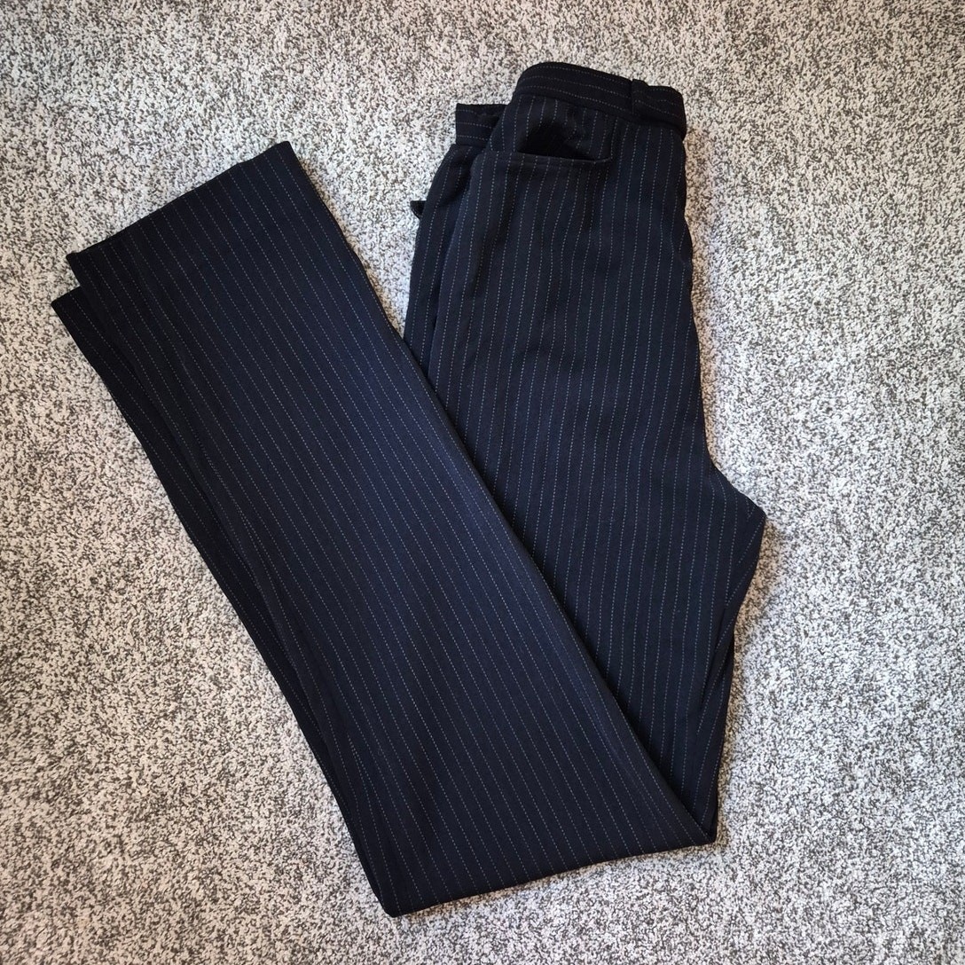Ralph Lauren Purple Label Pinstriped Wool Pants