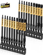 20PCS 4 Hex Bit Set Metric & SAE  High-Torque Resistant Impact Allen Wrench B...