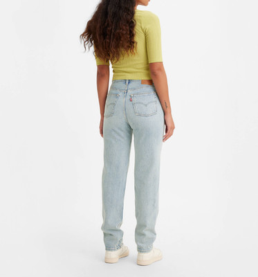 Levi's Damen Jeans blau gestreift 501 '81 High Waist Straight Leg W28 L31 A46990006