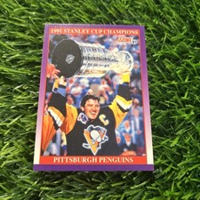 1991-92 Score Hockey Card 1991 Stanley Cup Champion Pittsburgh Penguins #425 H11