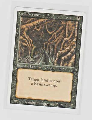 Magic the Gathering ~ MTG ~ 1x Evil Presence ~  M/NM ~ REVISED