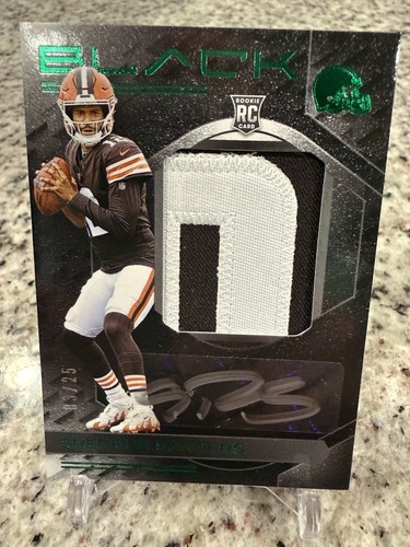 2025 Panini Black Shedeur Sanders Rookie Patch Auto Green #D 3/25