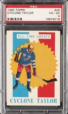 1960 TOPPS #46 CYCLONE TAYLOR PSA 4