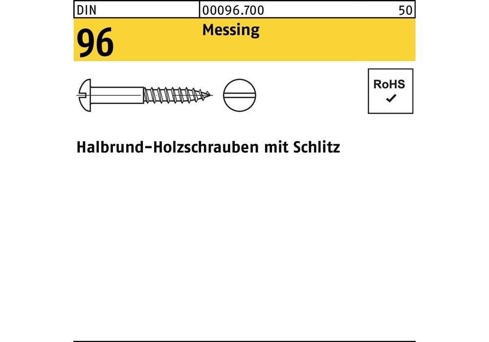 Рейхер Хольцшраубе DIN 96 Halbrundkopf Schlitz 1,6 x 10 мм