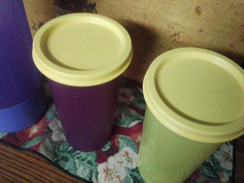 Tupperware Eco 9" Purple 🌊 Drink 🍼 Snack 🍵 Storage #6627 • VGUC / 2 Cup Gift - Picture 7 of 11
