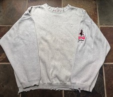 90s Vtg Thrashed Marlboro LIZARD Patch Crewneck.XL