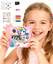 Kids Camera Instant Print for Girls Boys - Selfie Toddler Digital Toy Camera Gif