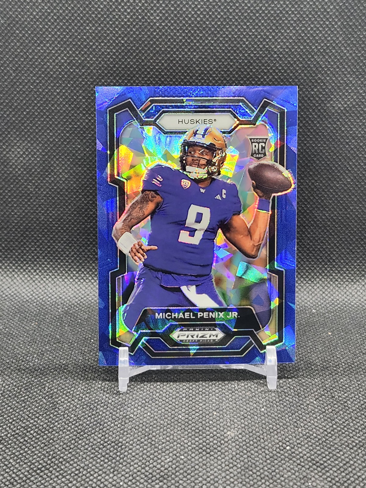67@ 2024 Panini Prizm Draft Picks Michael Penix Jr. #101 Blue Ice Prizm /99 RC