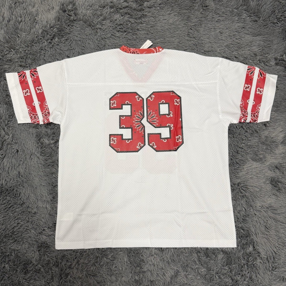シャツ Supreme Bandana Football Jersey White Supreme Bandana Football Jersey (White) – The Liquor SB