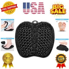 Larger Shower Foot Scrubber Mat with Non-Slip Suction Cups- Cleans, Smooths, ...