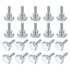 M3 x 8mm 20Pcs Knurled Thumb Screws with Shoulder Grip Knobs for TV Monitor