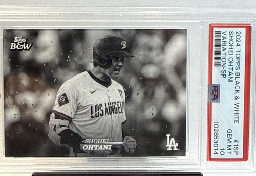 2024 Topps Black & White Shohei Ohtani #1-SP Image Variations Short Print PSA 10