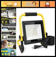 10000LM Portable LED Work Light - IP66 Waterproof Floodlight for Job Site, Garag