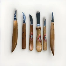 Bracht Germany Antique Wood Carving Tools, Set Of 6
