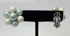 VNTG Gold & Silver Tone Multicolored Faux Pearl Clip on Earrings 25.2g — photo 2