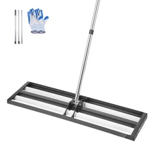 VEVOR 36x10in Lawn Leveling Rake with 83.9 in Adjustable Handle for Yard Heavy