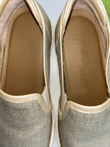 M. Gemi Womens Beige/khaki Loafers Sneakers Shoe Sz 37 US 6.5-7 NWOT - Picture 3 of 14