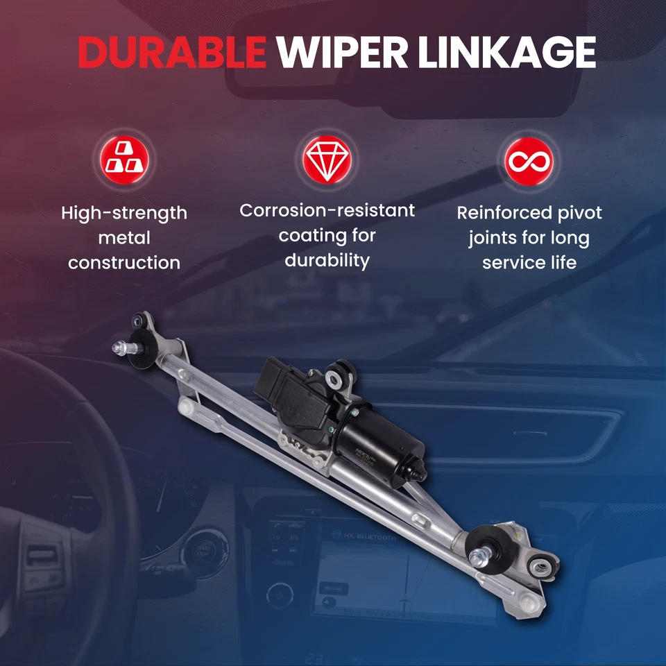 Wiper Linkage & Motor Assembly Fit Chevrolet Malibu Pontiac G6 Saturn Aura New - Image 2 of 4