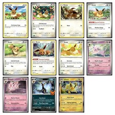 11 Card Pokemon TCG Lot - Eevee & Eeveelutions Mixed Sets LP
