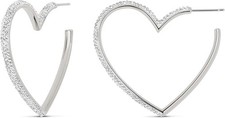 Heart Hoop Earrings - Silver Gold Heart Earrings For Women, Ideal Gifts
