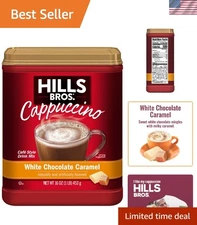 Versatile Instant Cappuccino Mix with White Chocolate Caramel Flavor - 16oz