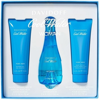 Davidoff Cool Water Eau de Toilette, 6.7 floz for Men's & Women's & Cologne Set.