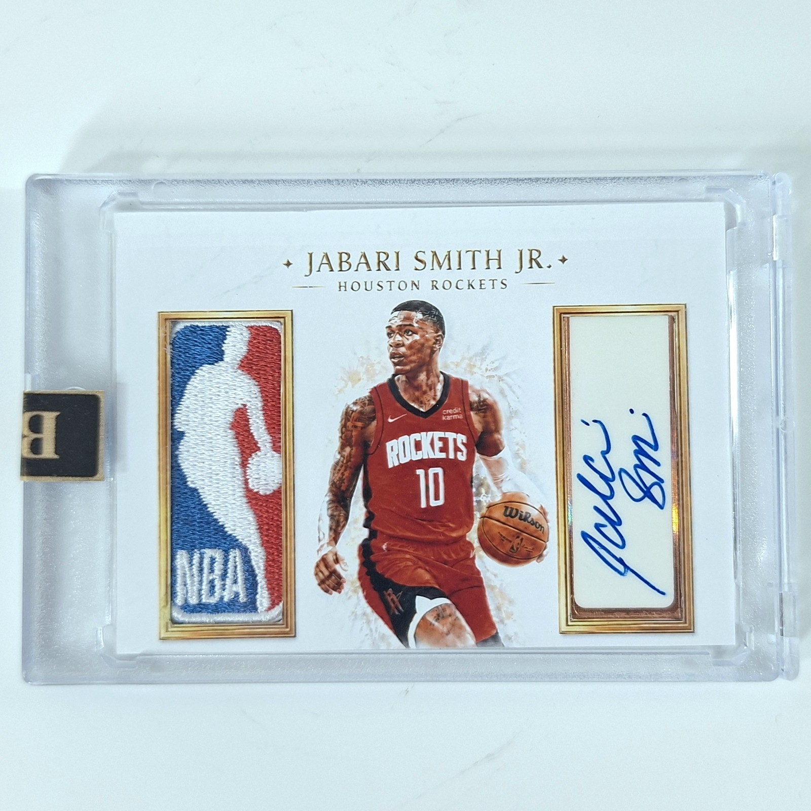 Jabari Smith Logoman Autograph Custom Card - One of One - Patch Auto - 1/1 view 15