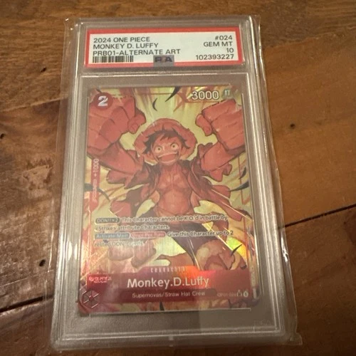 Monkey D Luffy Alt Art PRB-01 OP01-024 PSA 10 One Piece