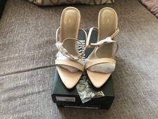 Missguided Nude pointed toe patent barely there shoes sizeuk3 Eu36