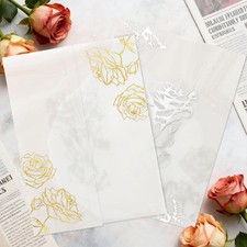 70 PCS Vellum Jackets 5x7 Invitations Pre Folded Paper Translucent Wraps