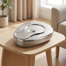Flat Bedside Bedpan Medical Stainless Steel Bedpan Easy to Clean Kidney-Shaped