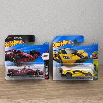 Hot Wheels 2026 Case F Scuderia Ferrari F1 & 2016 Ford GT Race Short Card Lot