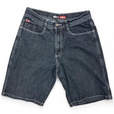 Vintage Southpole Red Tab Shorts Mens 33 Baggy Y2K 2000s Gray Black Jorts 13"