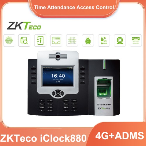 ZKTeco Iclock880+4G+ADMS 3,5" TCP/IP Fingerabdruck Zeiterfassungsmaschine System - Bild 1 von 7