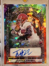 2024 Leaf Trinity Steel Valadium 1/1 Justice Haynes Rainbo Crystal (AU, RC)