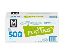 Member's Mark Clear Plastic Lids w/Straw Slot 500ct Fits 12-24oz Cups